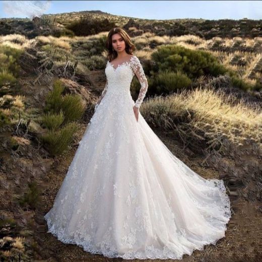 Vestido de noiva branco modelo sereia 