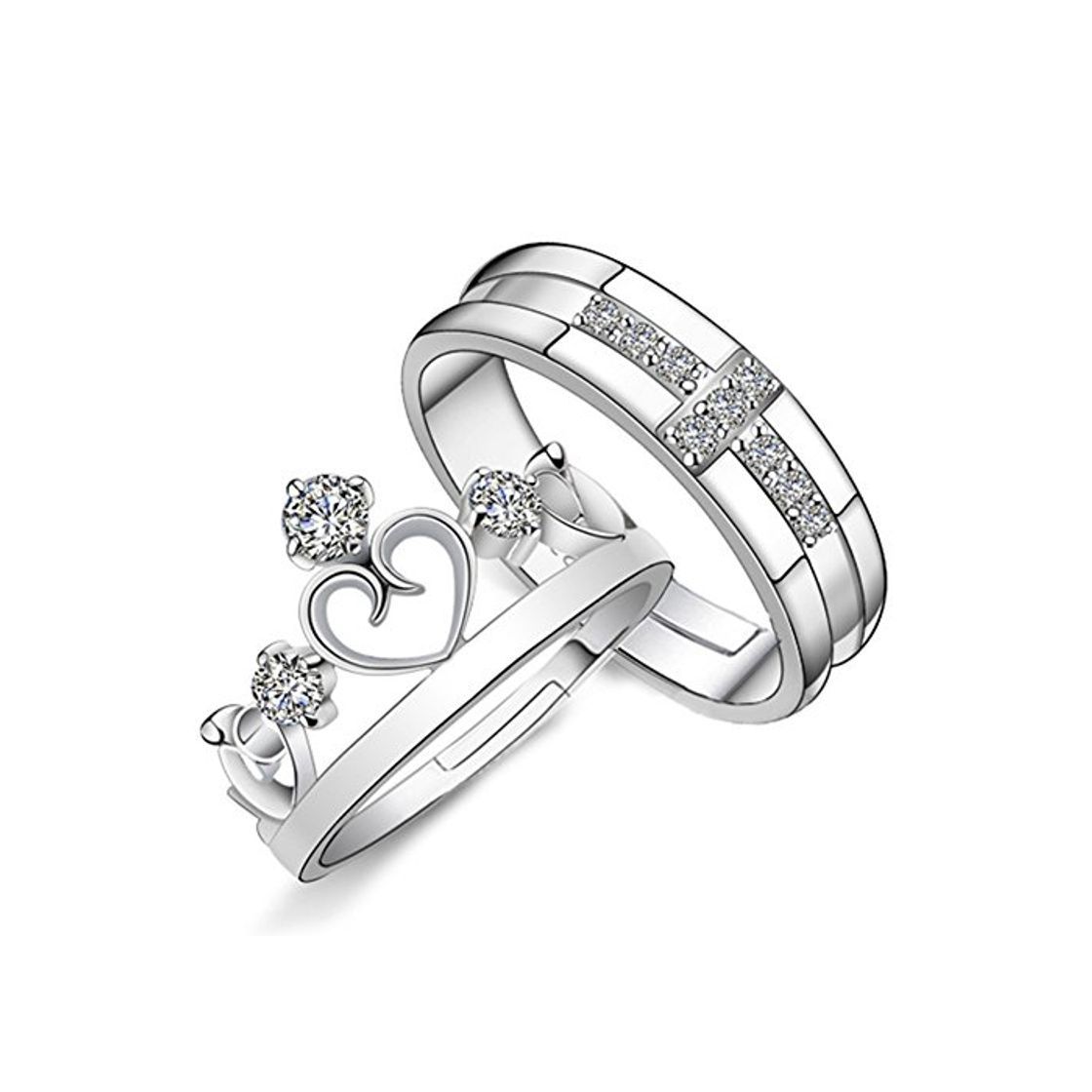 Social Kanggest Anillos de Pareja de Plata de con Estilo y Elegante Anillos