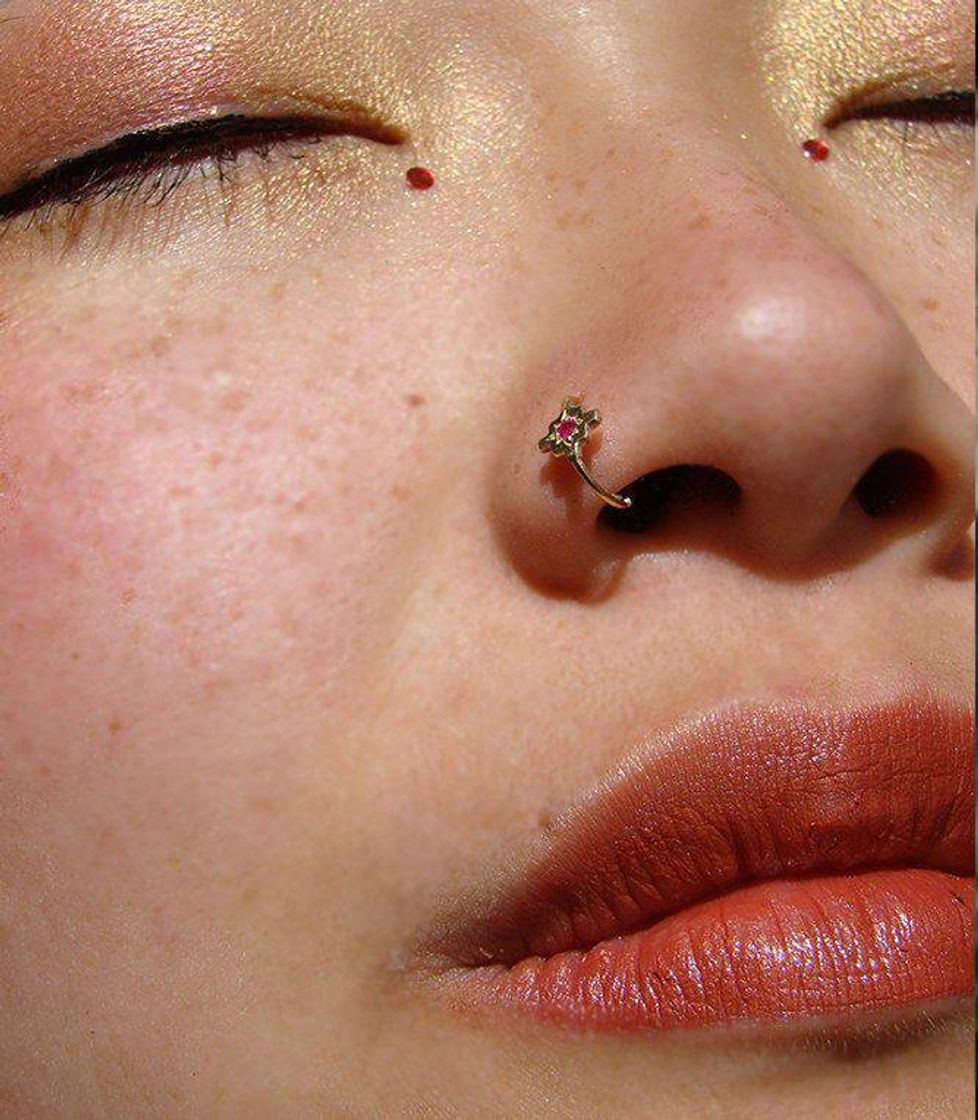 Moda Piercing no nostril