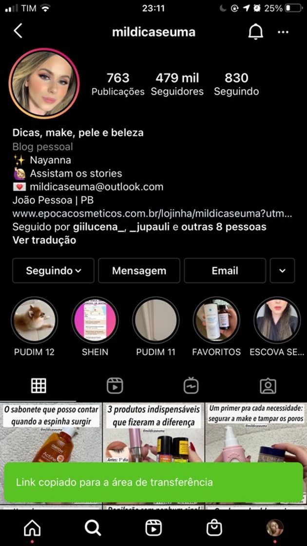 Moda Conta do Instagram 