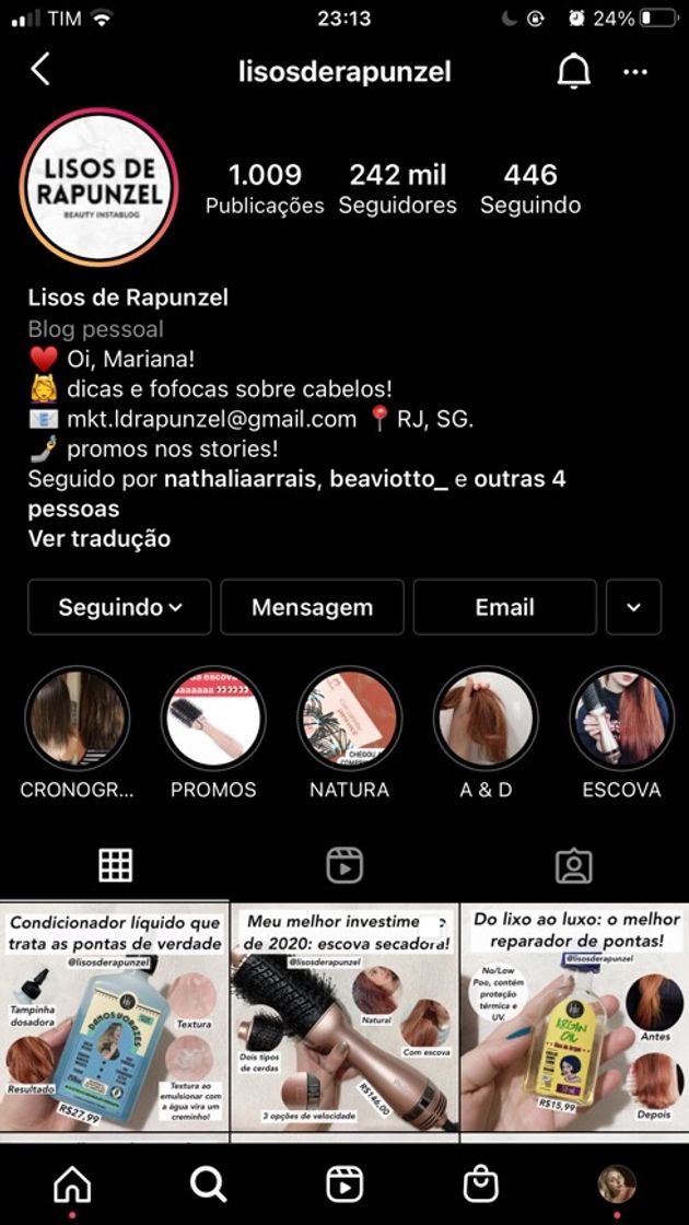 Moda Conta do Instagram 