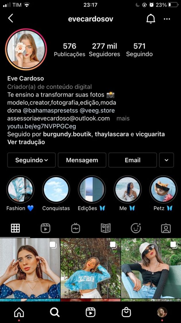 Moda Conta do Instagram 