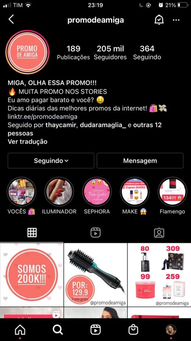 Moda Conta do Instagram 