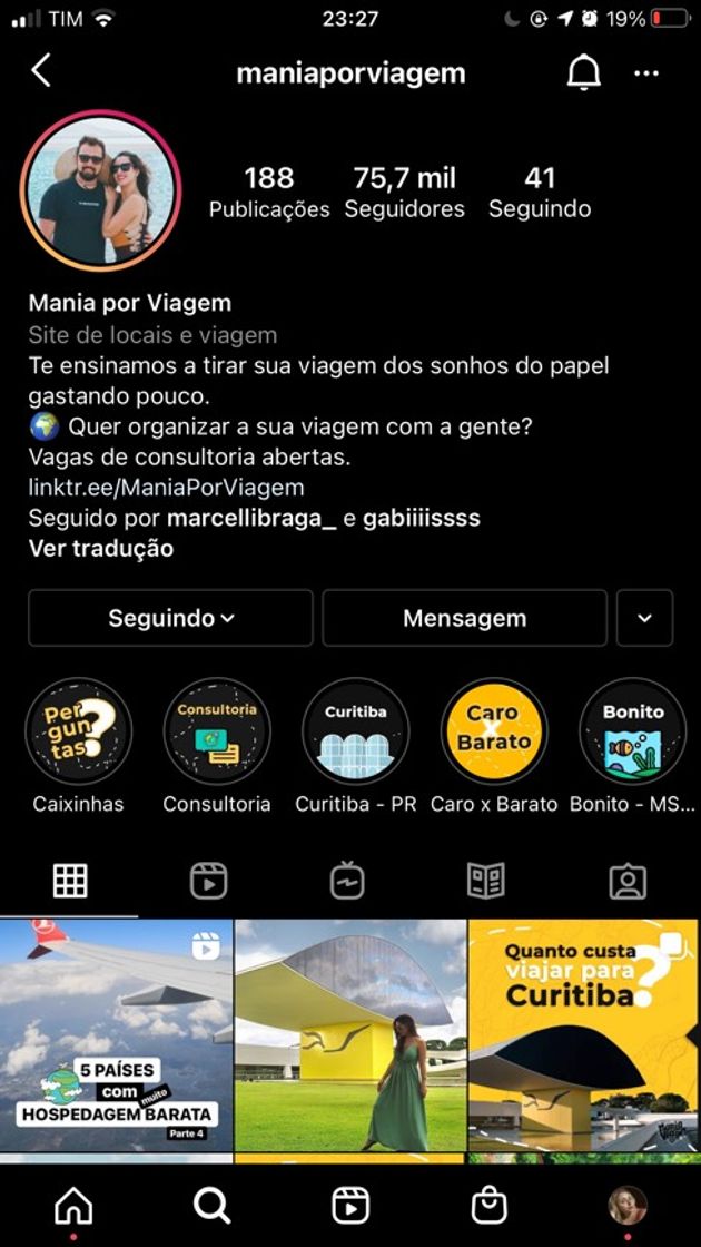 Moda Conta do Instagram 