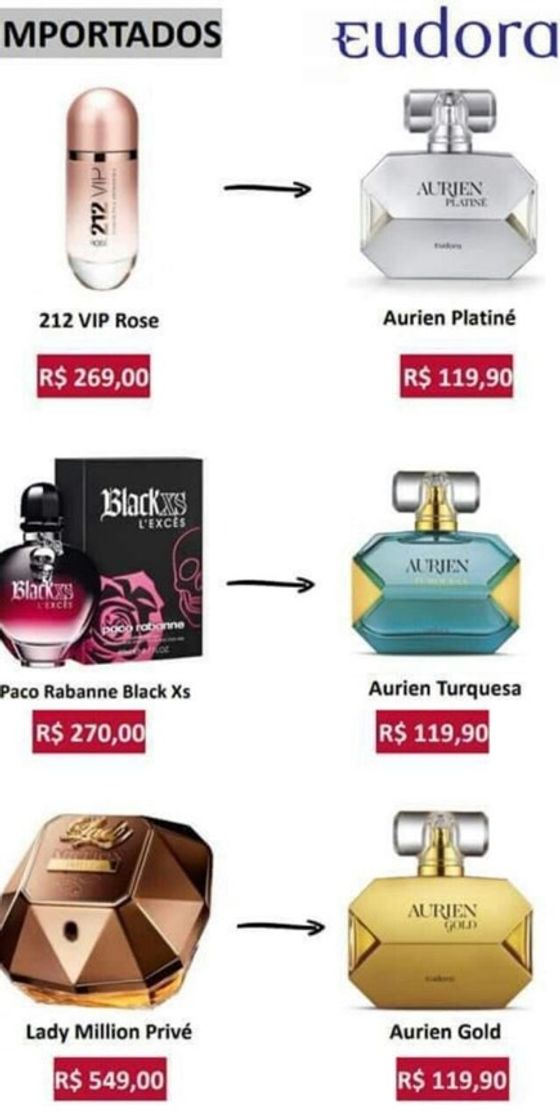 Moda Perfumes similares aos importados 