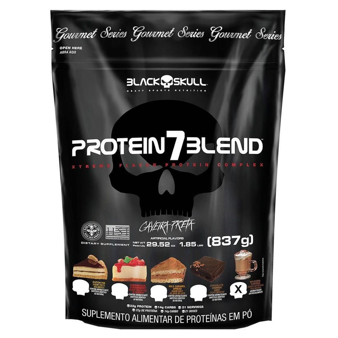 Social Protein 7 Gourmet (Sc) 840 G - Black Skull (Moccha Coffee)