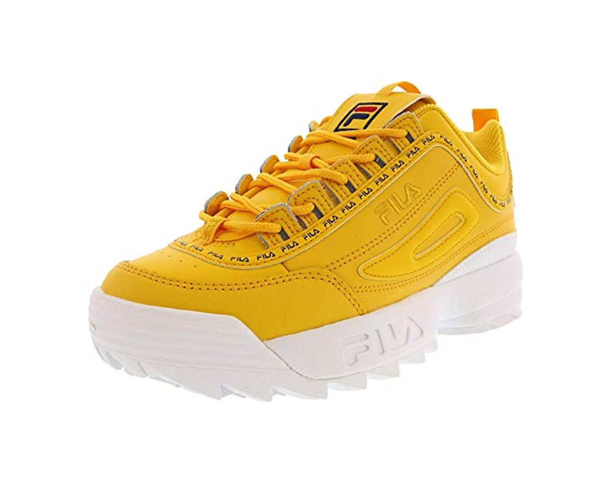 Fashion Fila - Modelo Disruptor II Premium Repeat - Zapatillas para mujer, Amarillo