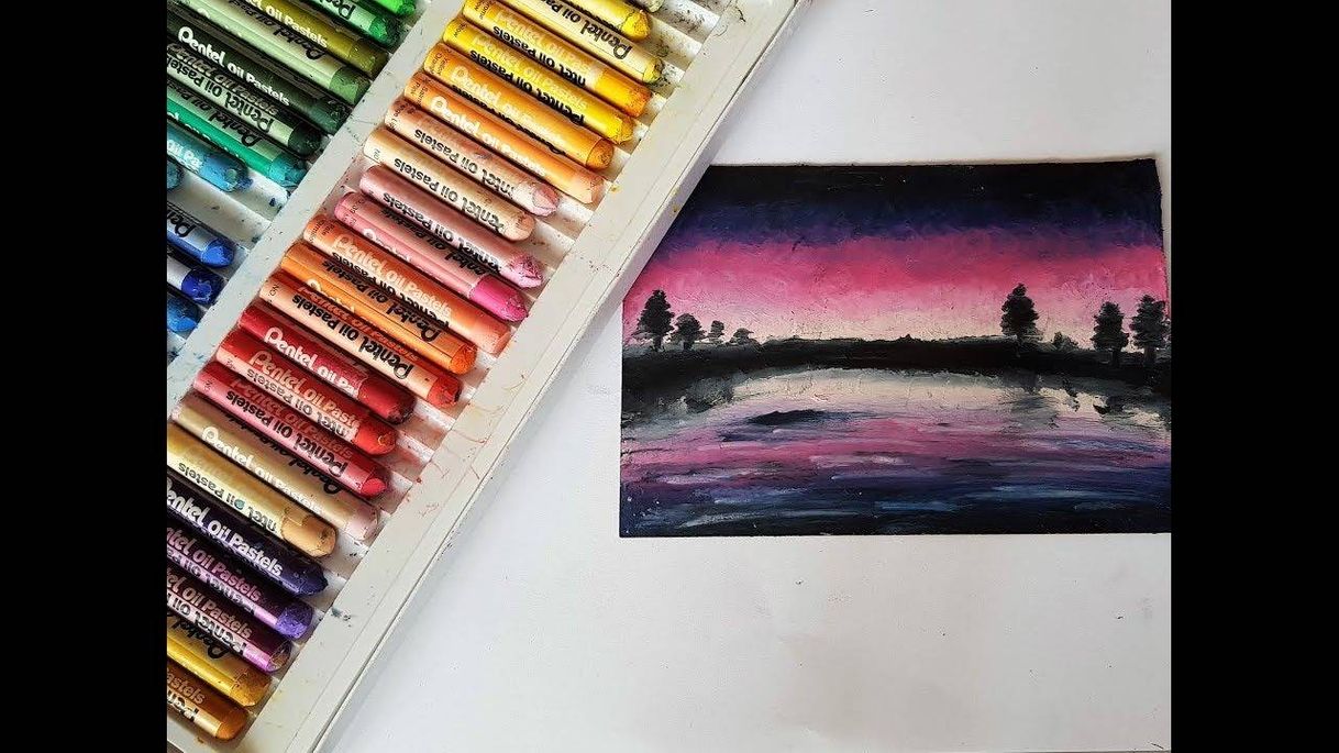 Moda Desenhando Paisagem com Giz Pastel Oleoso