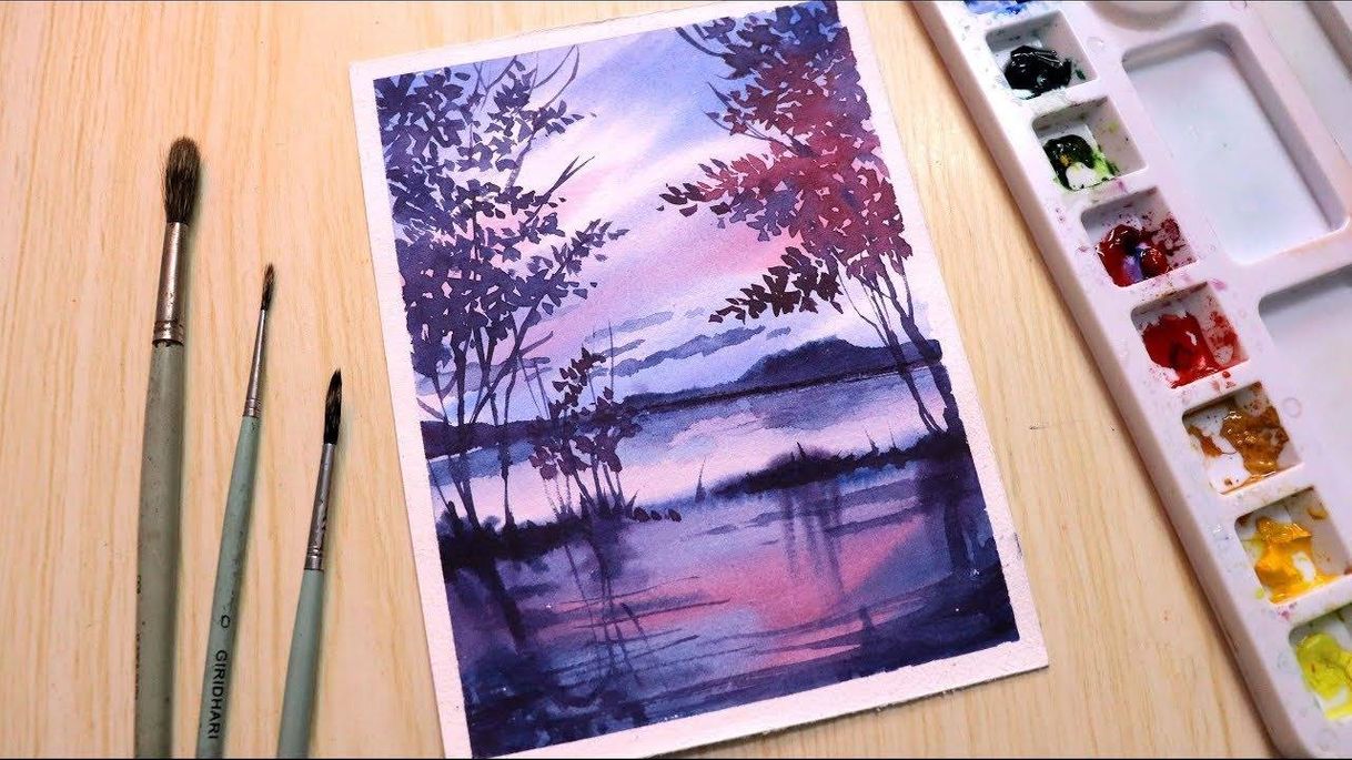 Fashion Watercolor painting for beginners landscape easy