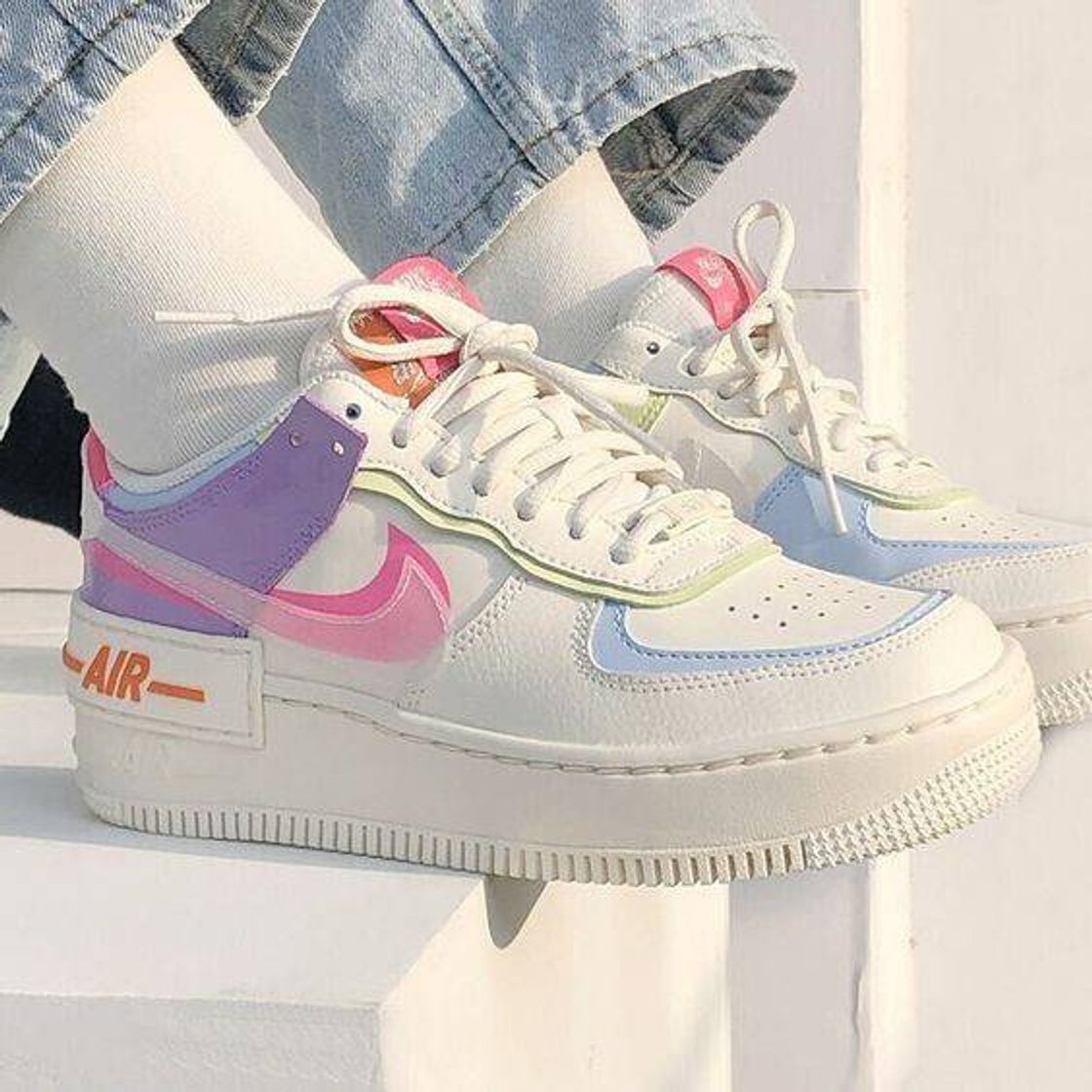 Fashion Nike Air Force 1 hand painted🌈