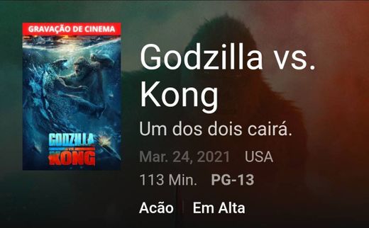 Godzilla vs. Kong

Um dos caira

