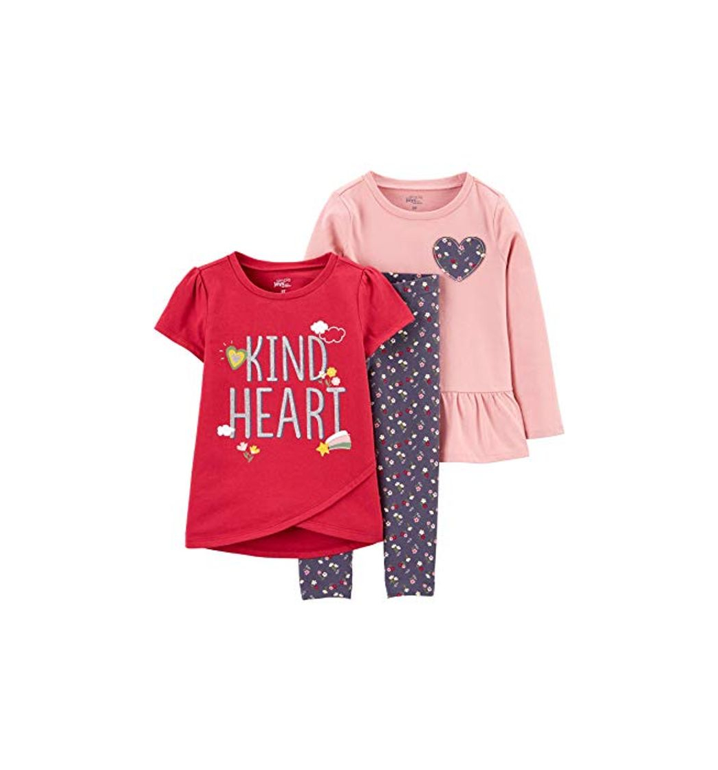 Moda Simple Joys by Carter's Ropa de Juego de 3 Piezas. Infant-and-Toddler-Clothing-Sets, Corazón