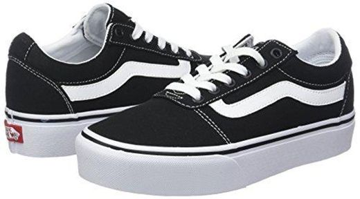 Vans Ward Platform Canvas Zapatillas Mujer, Negro