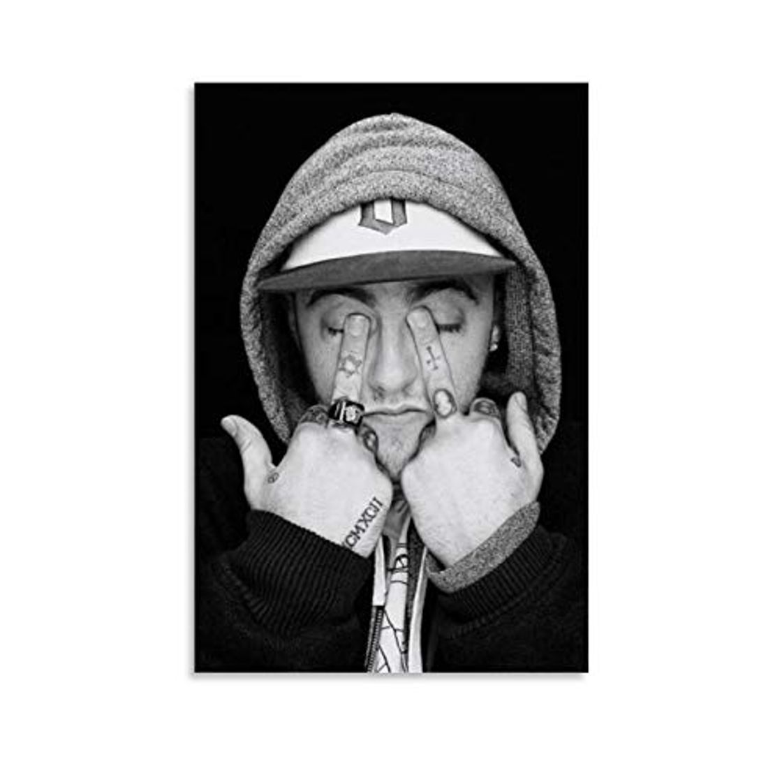 Elemento de la categoría hogar SHEFEI 7335-Mac Miller - Póster de dedo medio sobre lienzo y arte