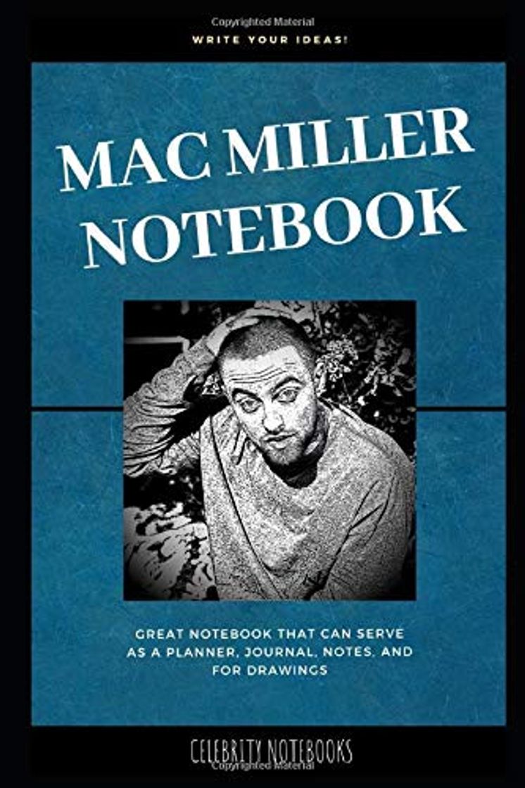 Libro Mac Miller Notebook: Great Notebook for School or as a Diary, Lined