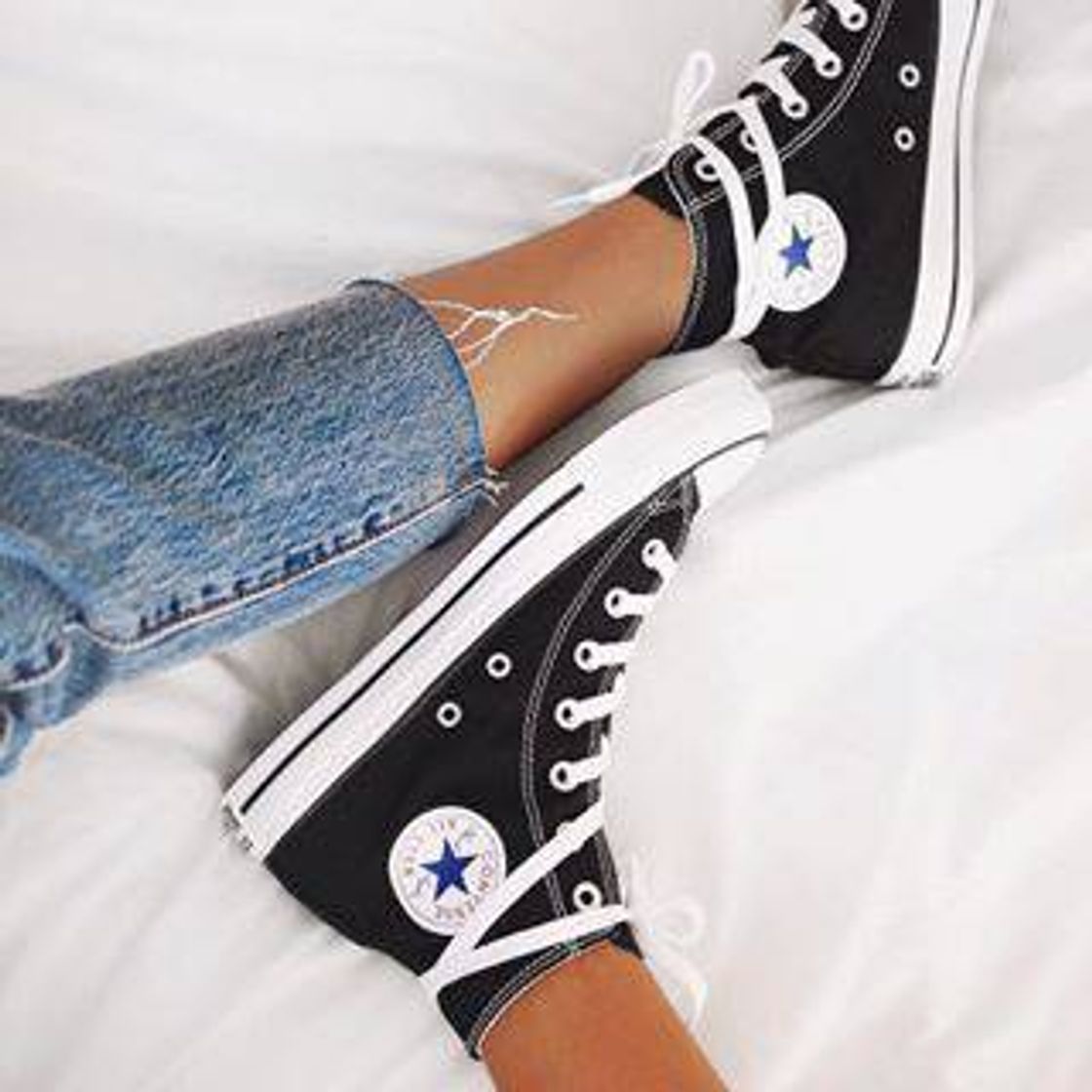 Fashion All star cano alto preto