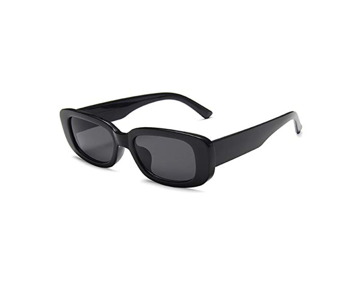 Fashion JFAN Gafas de sol Rectangulares para Mujeres Hombres Gafas pequeñas Retro con Protección UV400 de Marco Cuadrado