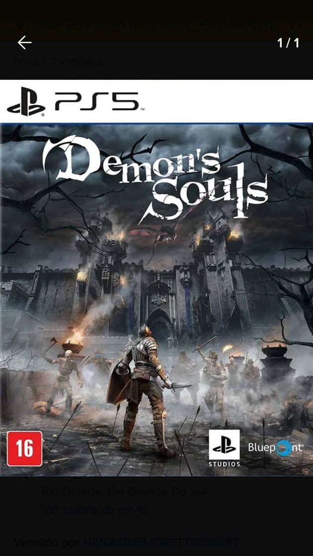 Moda Demons Souls Ps5 Em Portugues