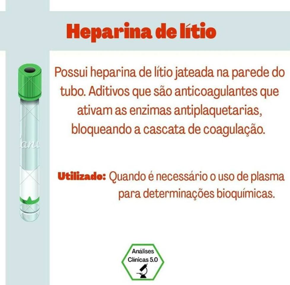 Moda Heparina de lítio (verde)