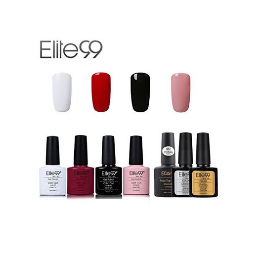 Elite99 Esmalte de Uñas Semipermanente Uñas de Gel UV LED Kit de