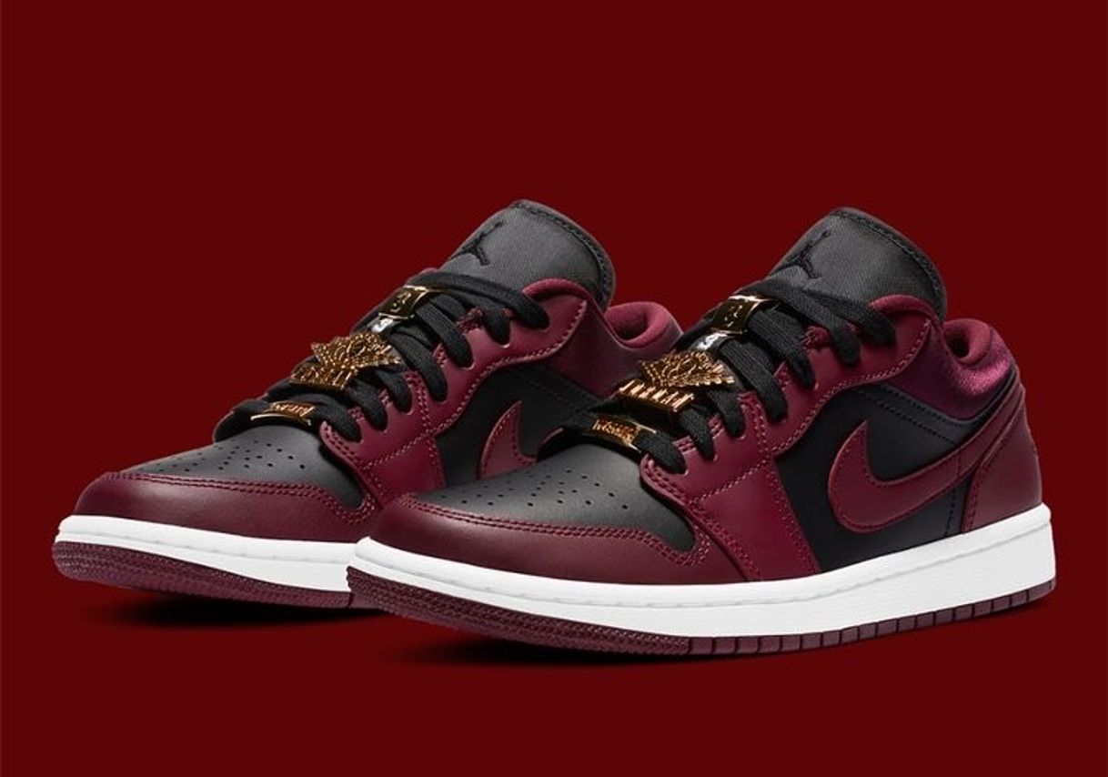 Fashion jordan 1 low maroon black