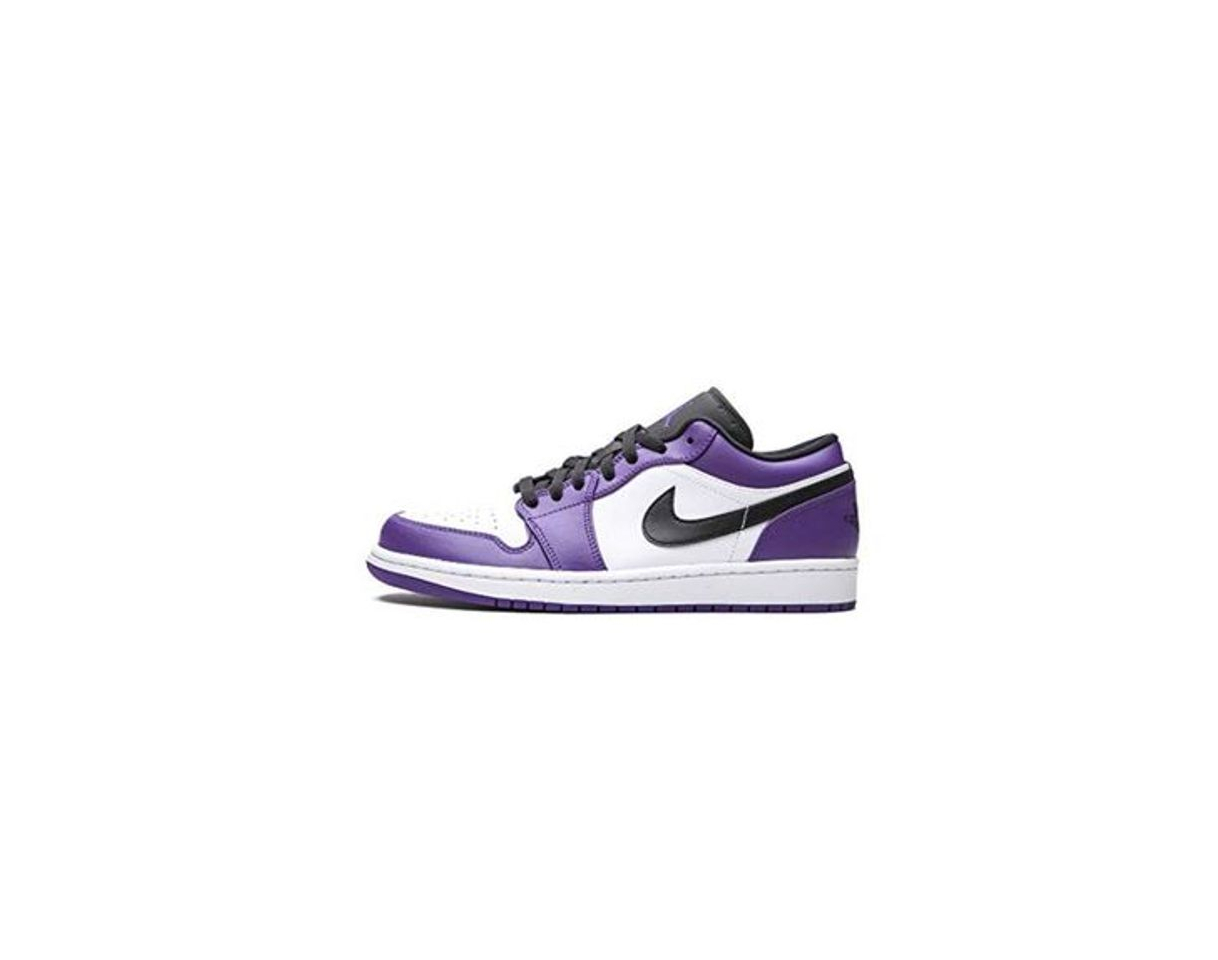 Moda Jordan Zapatos De Hombre Nike Air 1 Bajo Court Púrpura 553558-500,