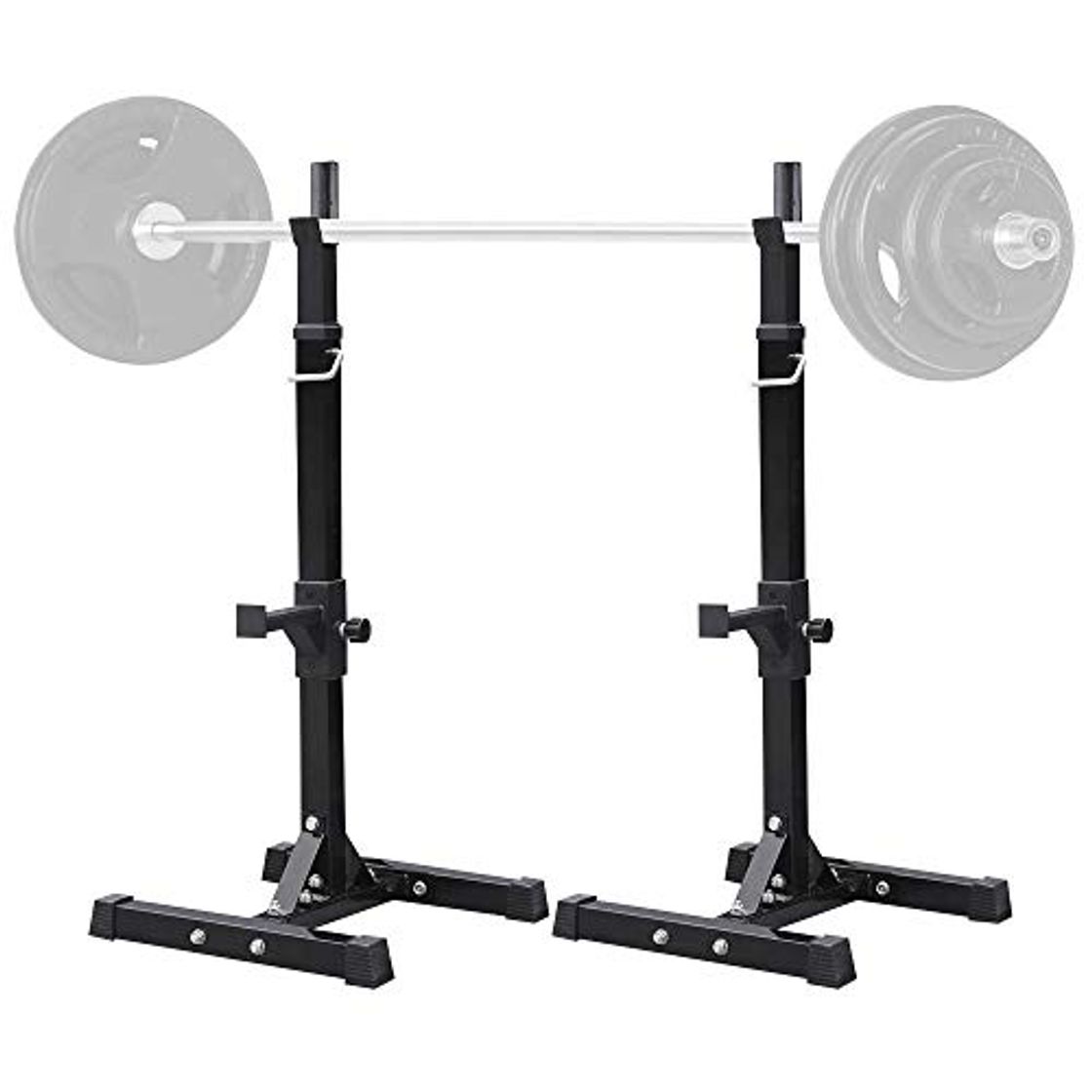 Productos Yaheetech Soporte de Barra Estante de Peso Ejercicio Soporte Ajustable Carga Soporte Barra Levantamiento Gimnasio MAX 200 KG