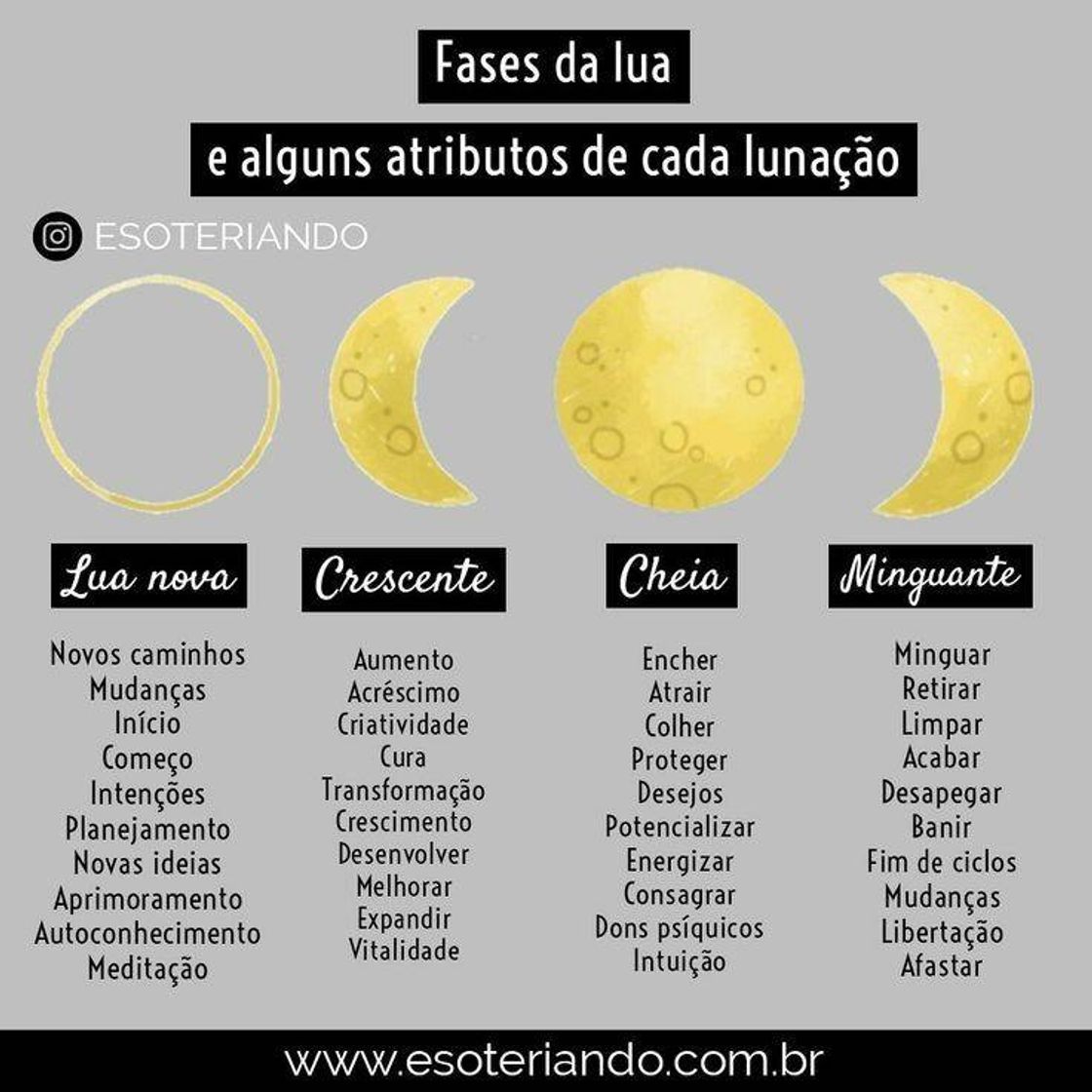 Fashion 🌕🌗 Fases da Lua 🌑🌓