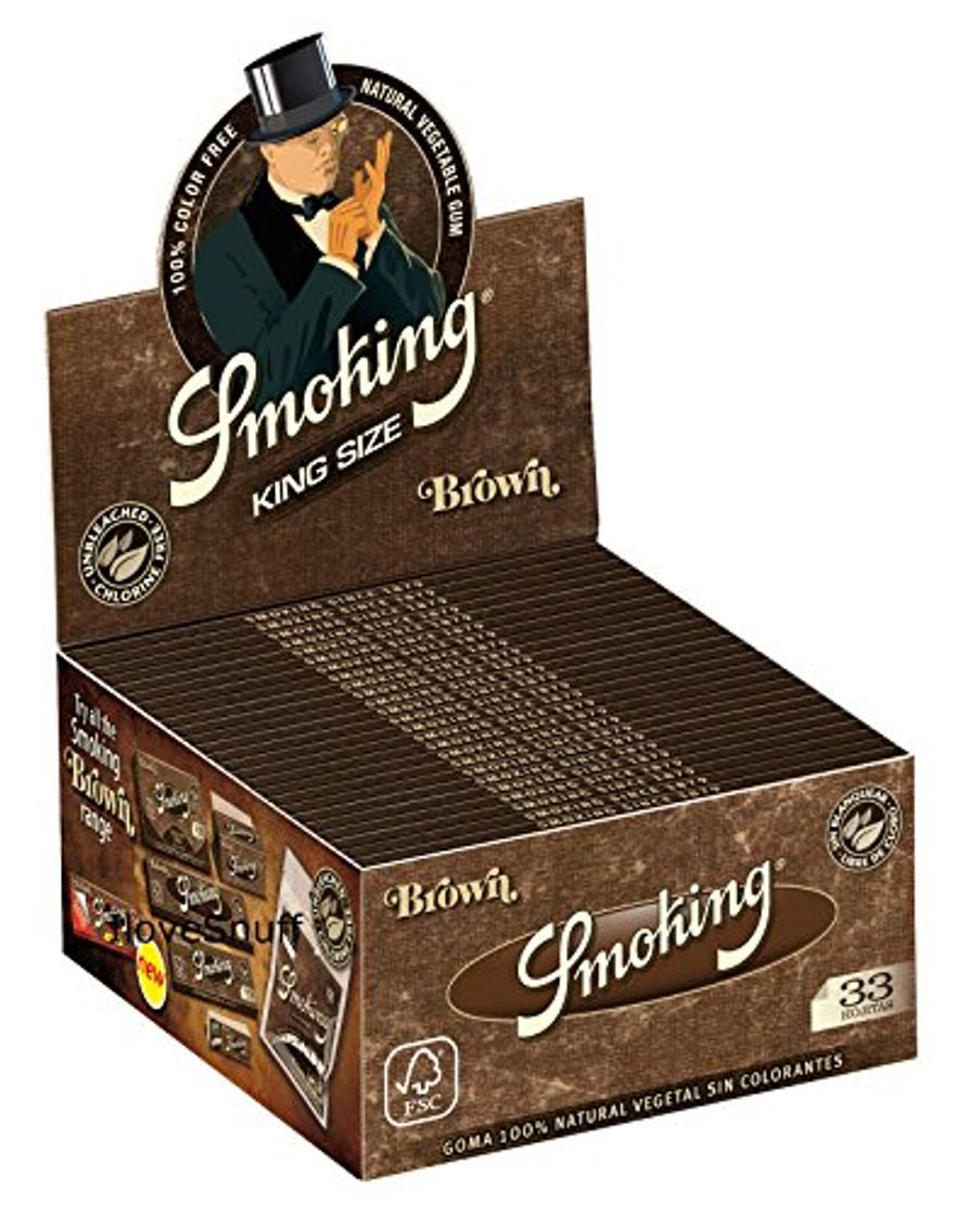 Product Smoking BROWN 1 caja de papel tamaño King Size 50 x 33 papeles de papel marrón Original®