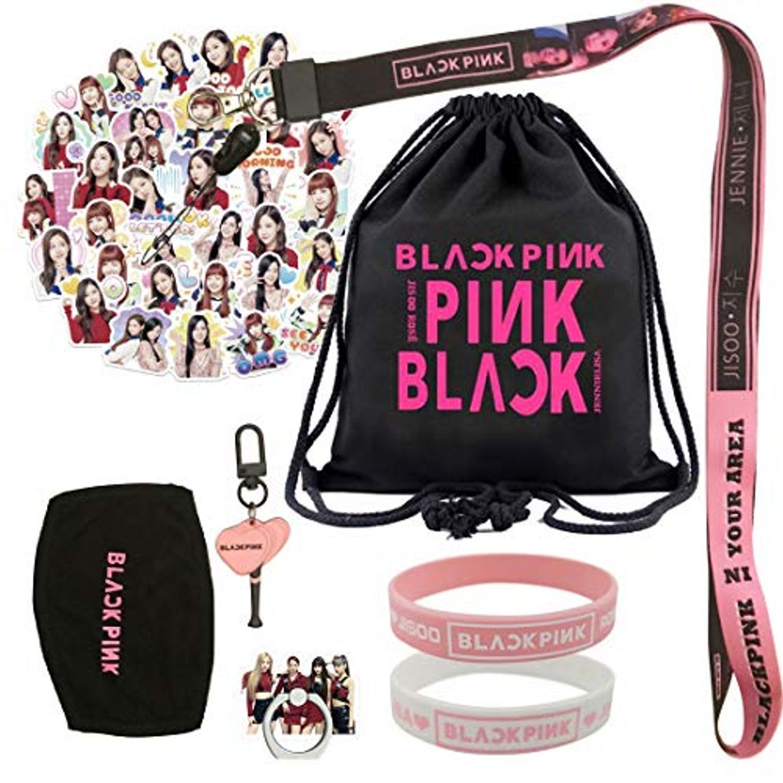 Producto Juego de regalo Blackpink para Blink: 1 bolsa de cordón Blackpink