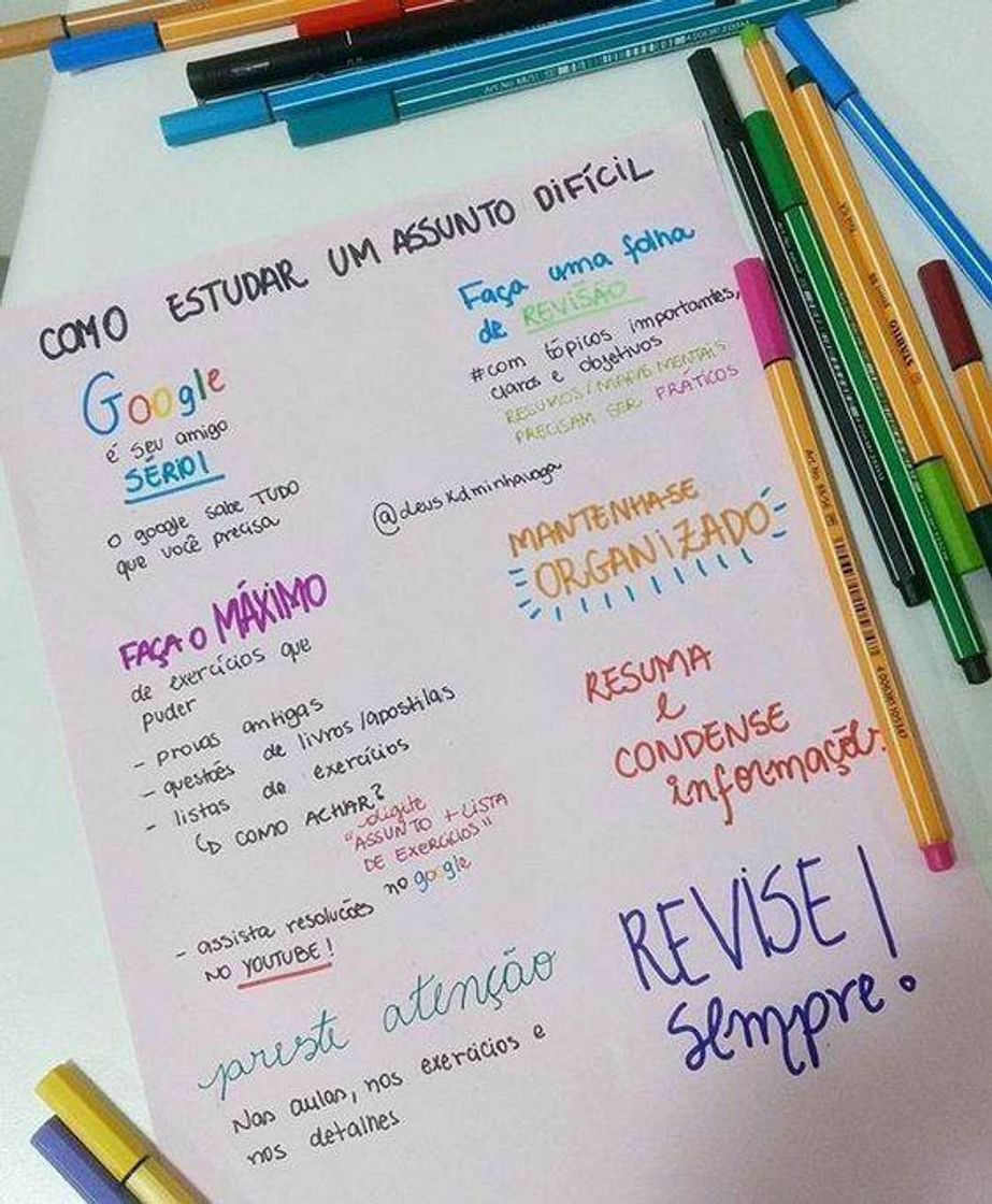 Fashion Dicas de estudos