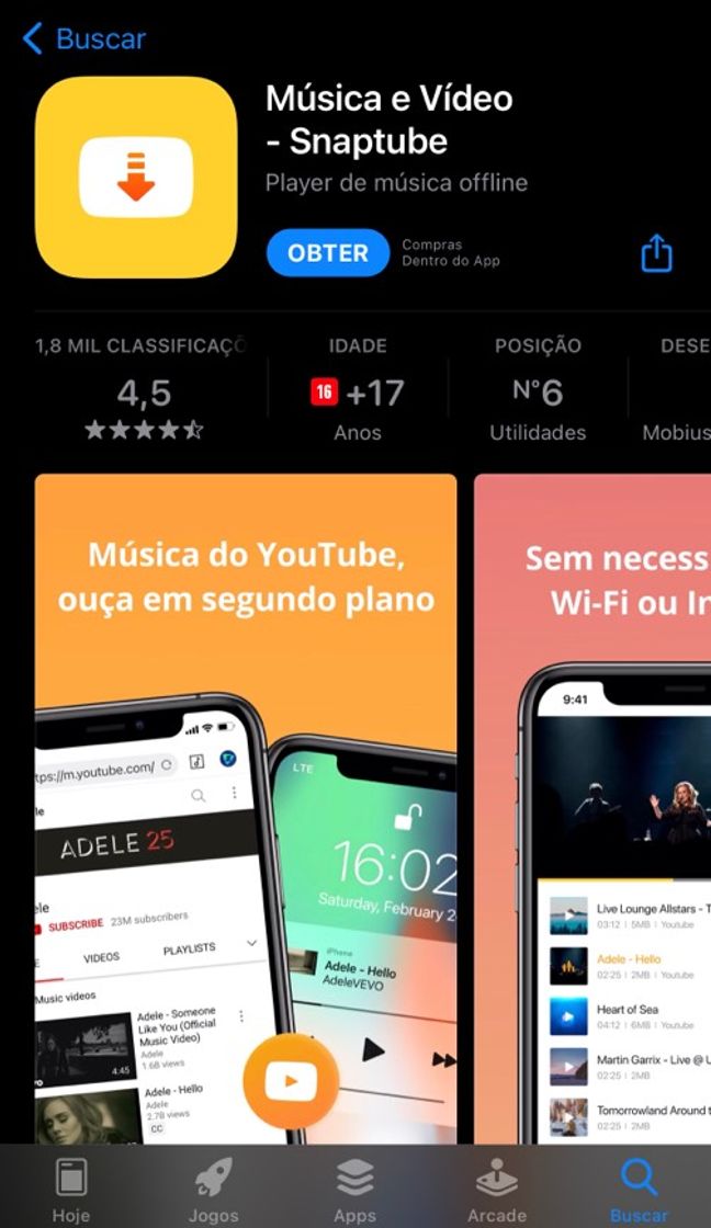 Moda Música e vídeo- Snaptube 