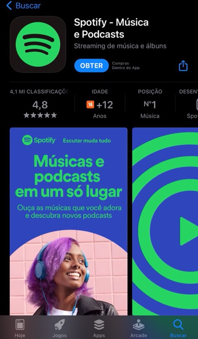 Canción Spotify- app pra ouvir música 