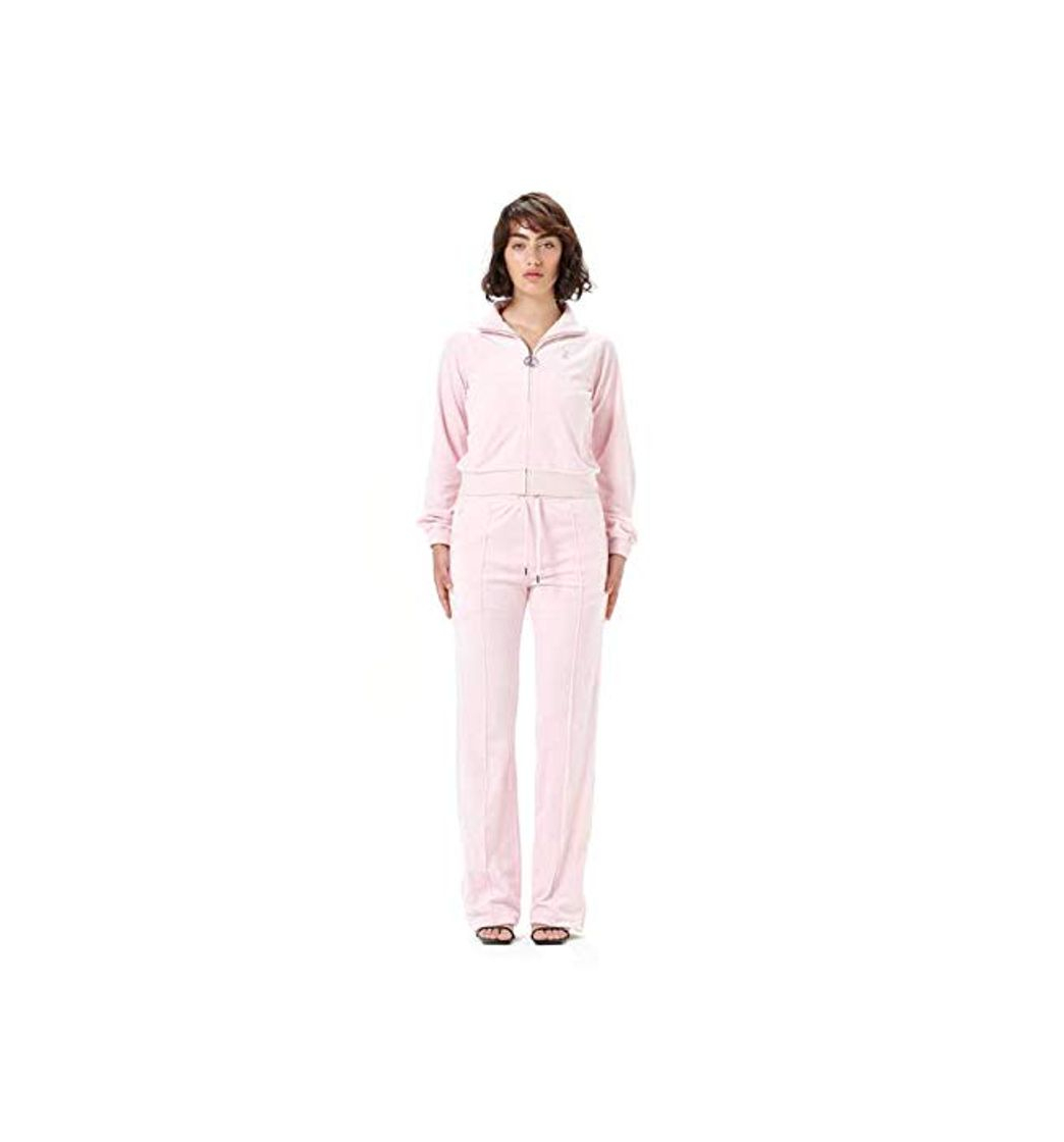 Social JUICY Couture - Sudadera Zin de chenilla rosa con detalle de pedrería