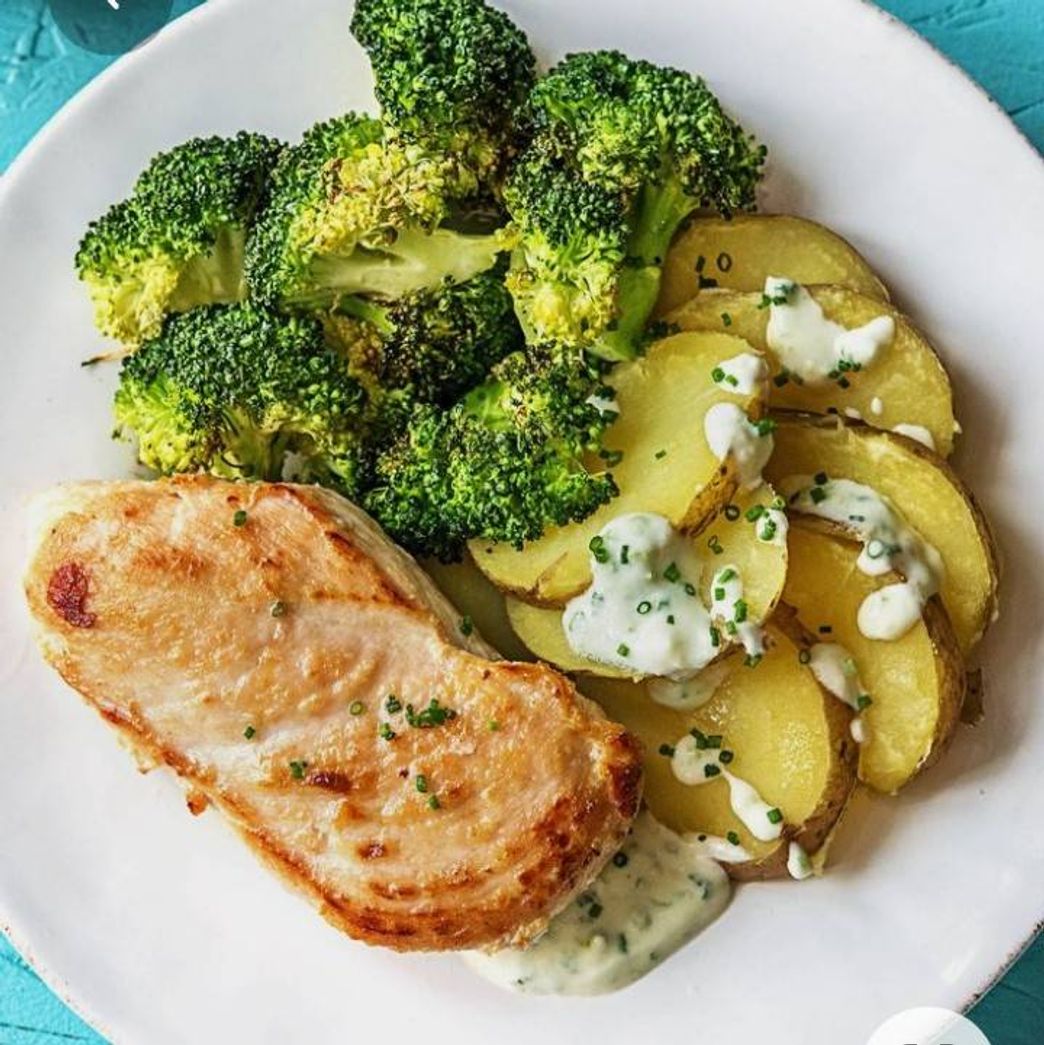 Fashion Dica de pratos saudáveis,frango grelhado,batata doce e bróco