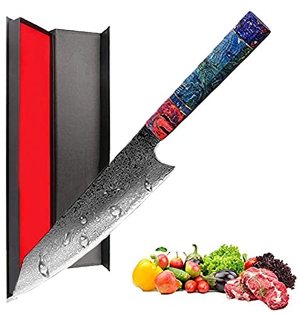 Social Promithi - Cuchillo de chef hecho a mano de 67 capas de