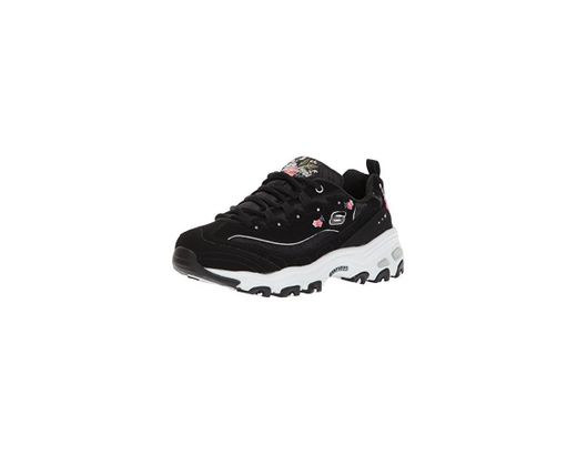 Skechers D'lites Bright Blossoms 11977-b, Zapatillas para Mujer, Negro