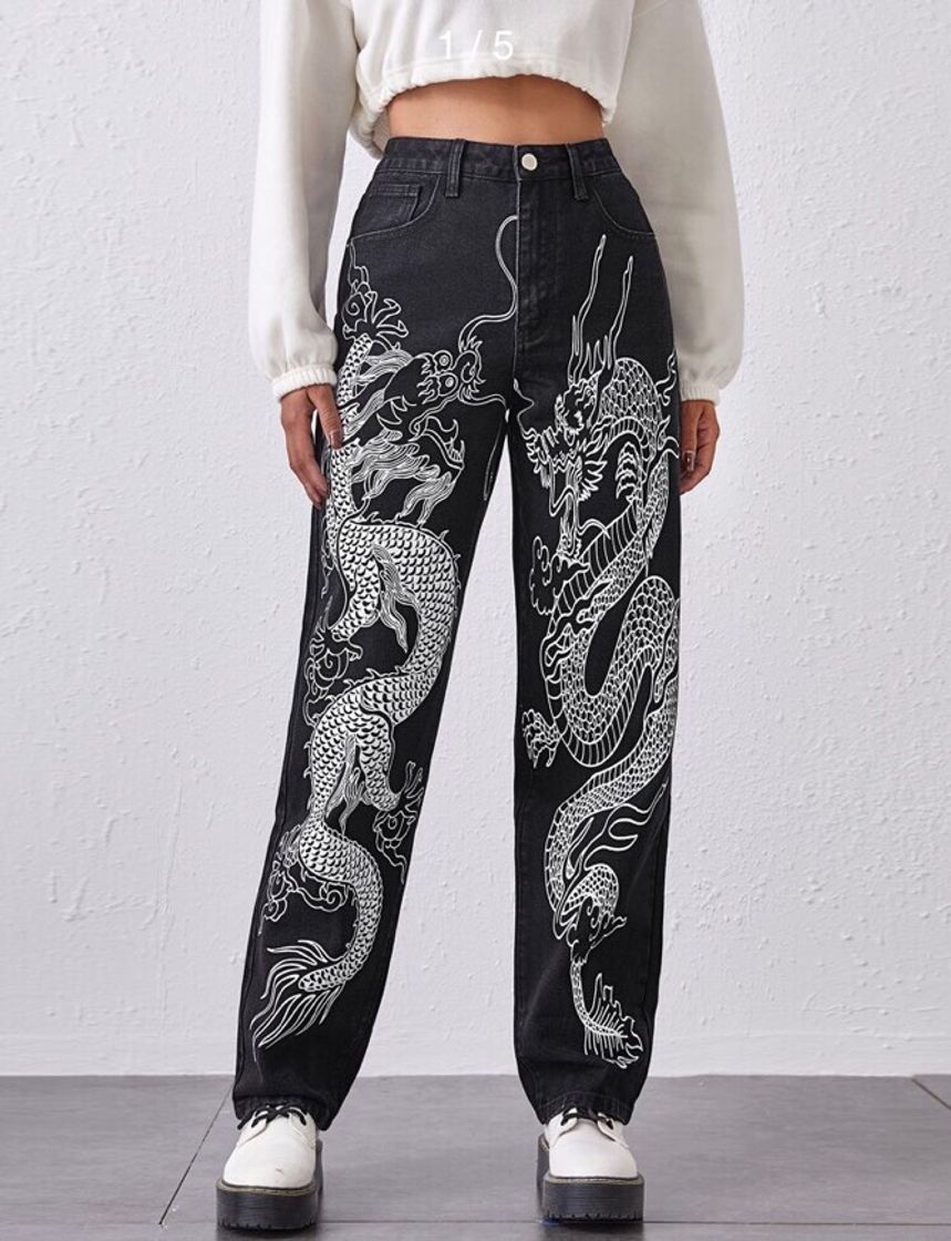 Fashion calça estampada dragão 🐉 