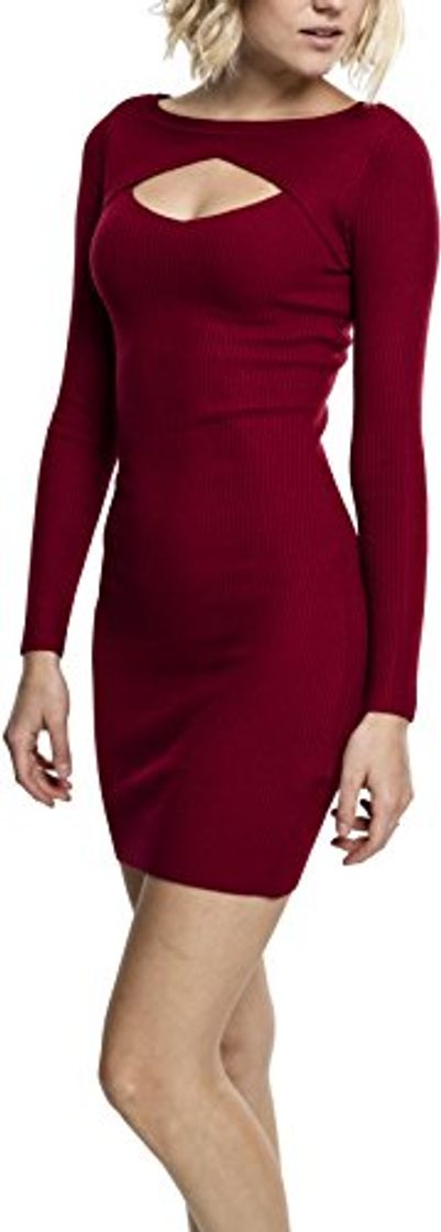 Moda Urban Classics Ladies Cut out Dress Vestido, Rojo