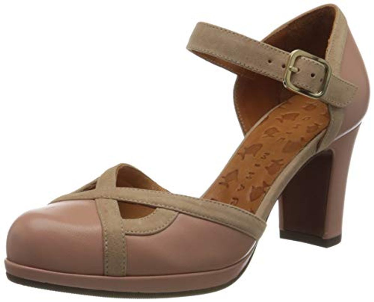 Social Chie Mihara Janis, Zapatos con Tacon y Correa de Tobillo para Mujer,