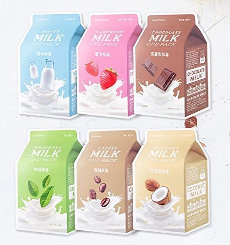 Belleza APIEU Milk One-Pack Facial Mask 21G 6Sheets