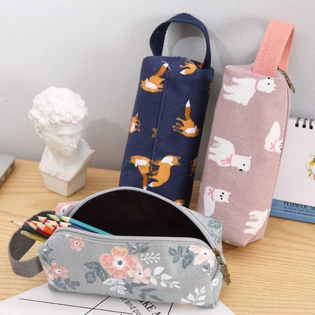 Producto Novelty Raccoon Alpaca Fox Canvas Pencil Case Stationery Kids ...