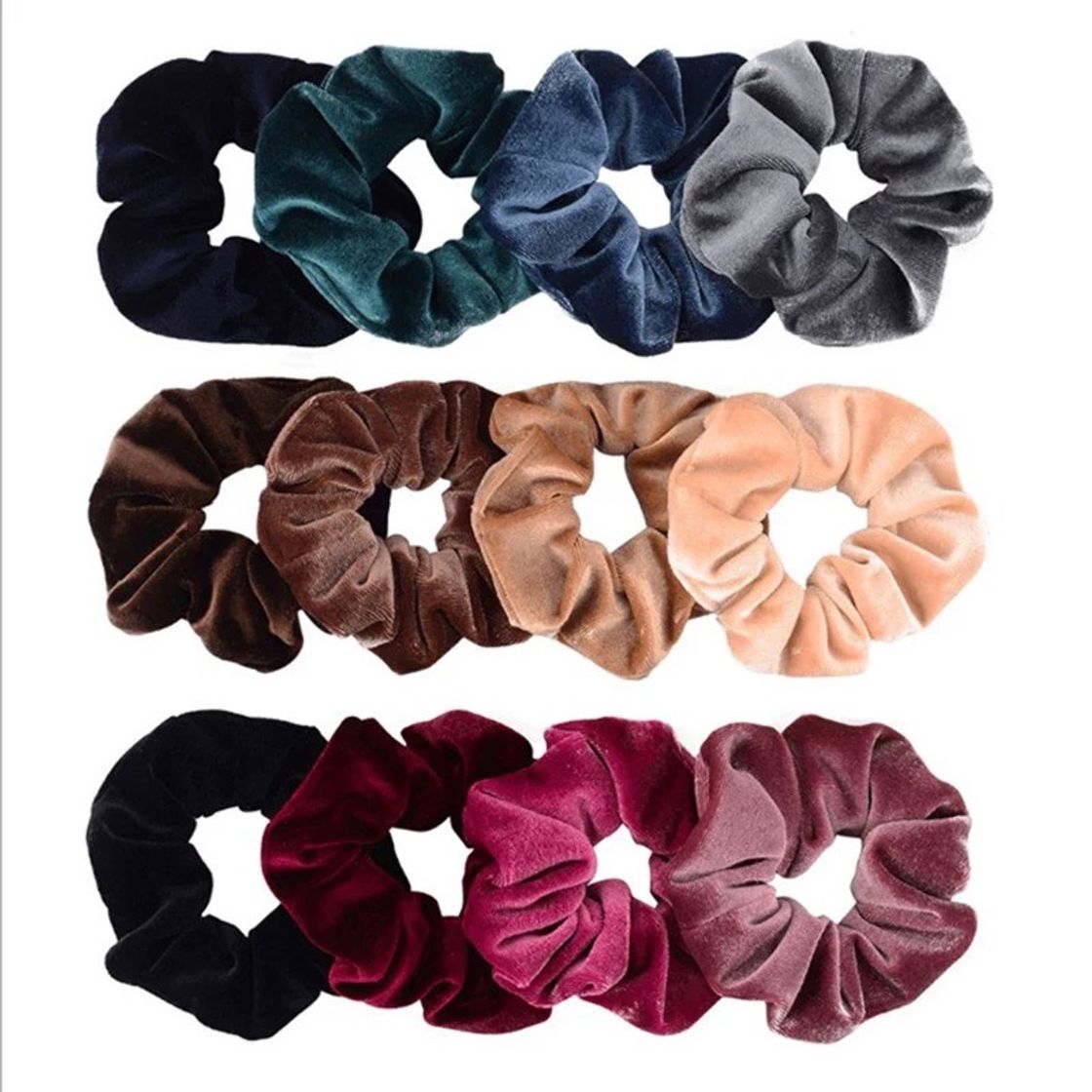 Moda 4 unids/set Corea terciopelo Scrunchie goma elástica