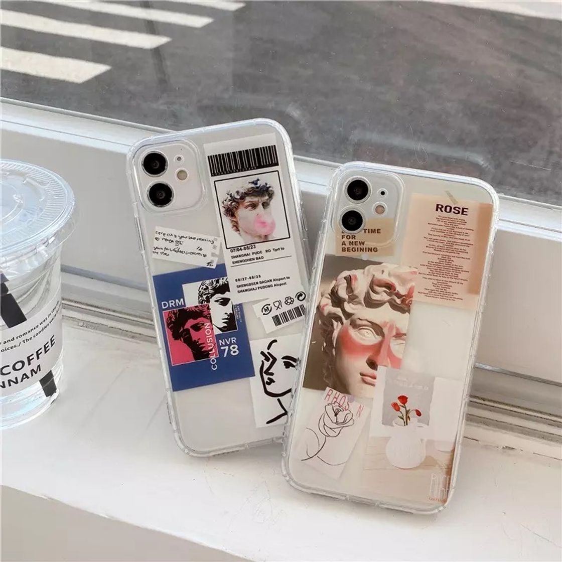 Moda Funda de teléfono con letras de marca de moda para iphone