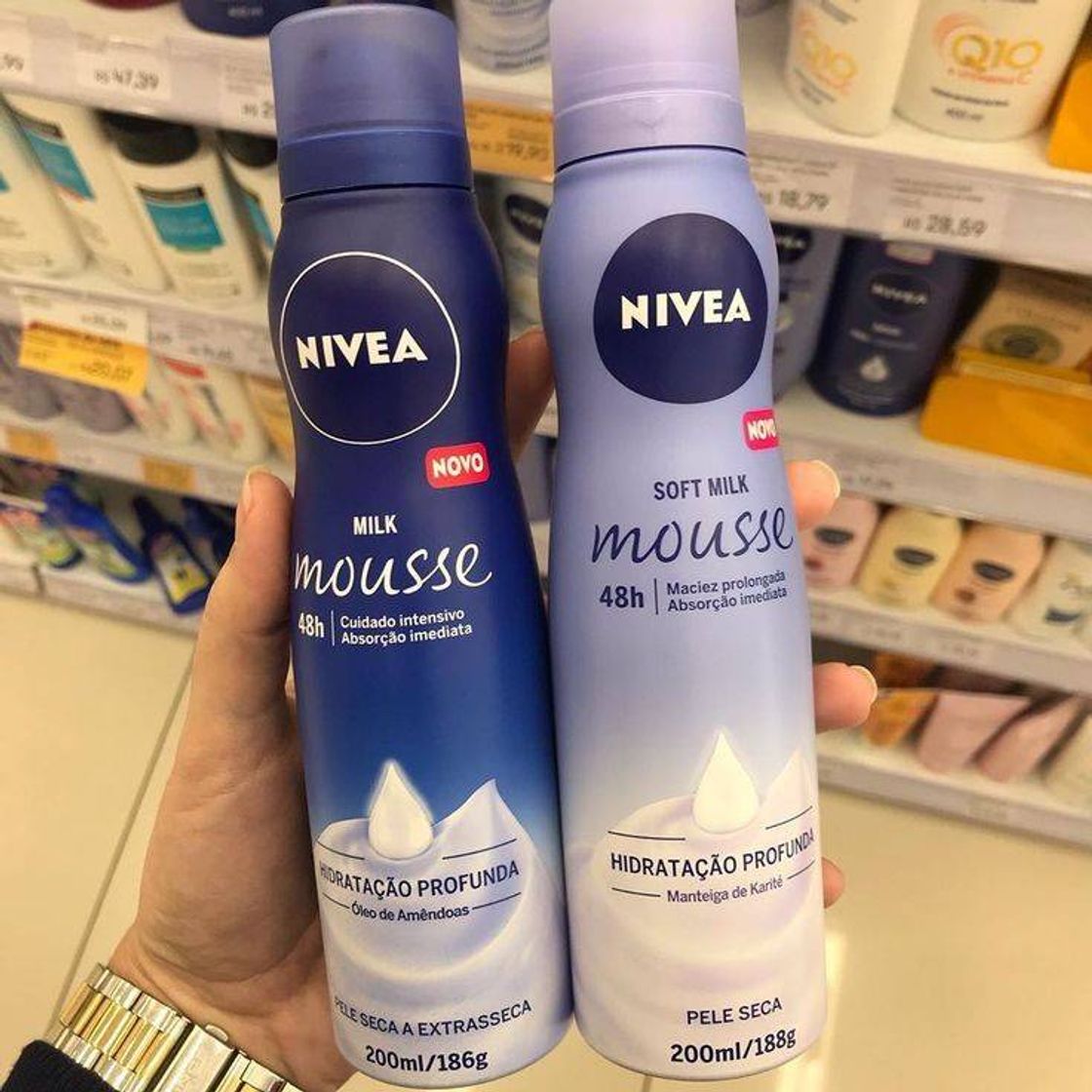 Moda mousse hidratante Nivea ✧*。