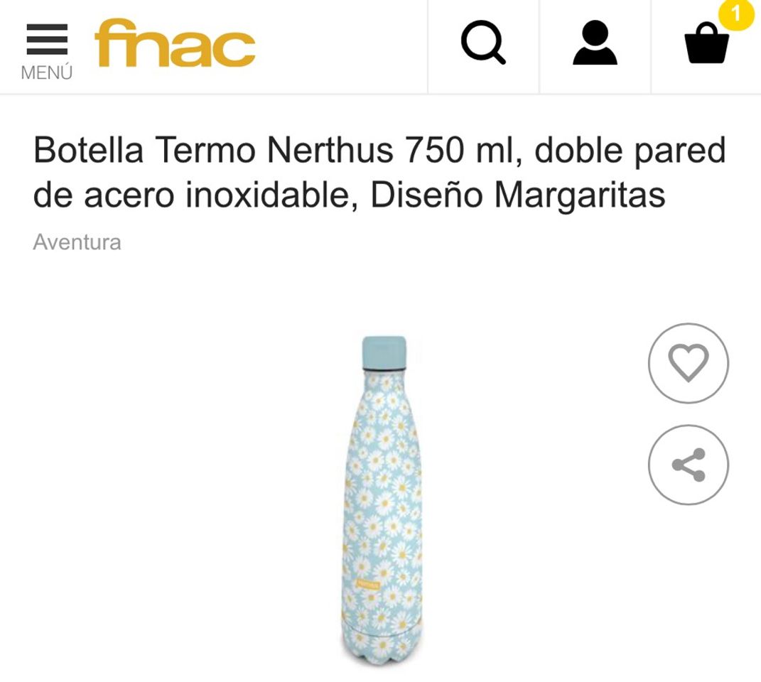 Fashion Botella Termo Nerthus 750 ml, doble pared de acero inoxidable ...