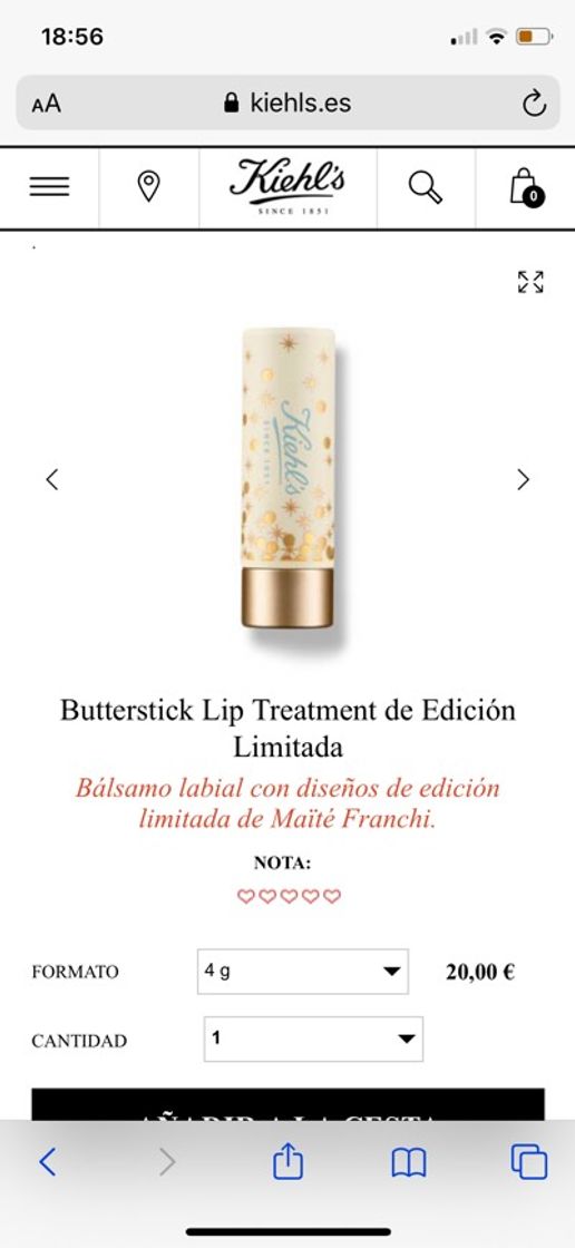 Fashion Butterstick Lip Treatment Edición Limitada - Kiehl's