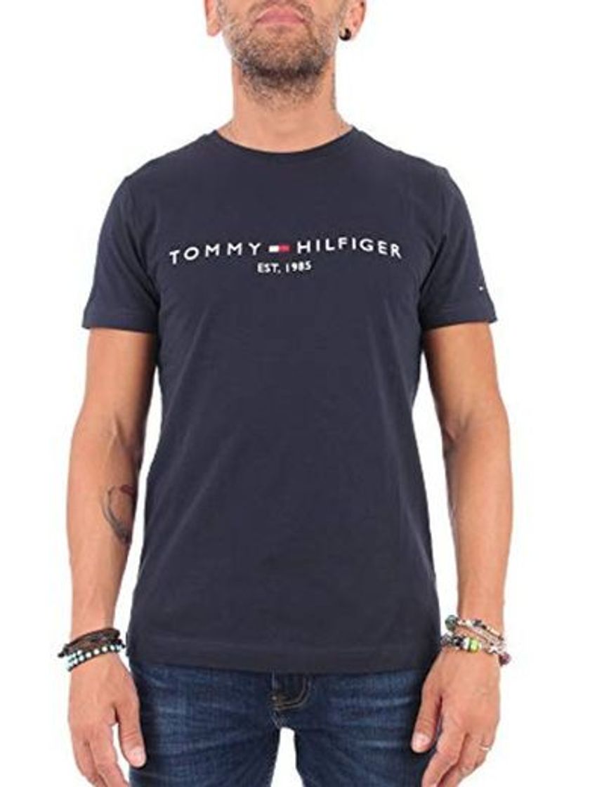 Moda Tommy Hilfiger Herren TOMMY FLAG HILFIGER TEE Sporttop, Blau