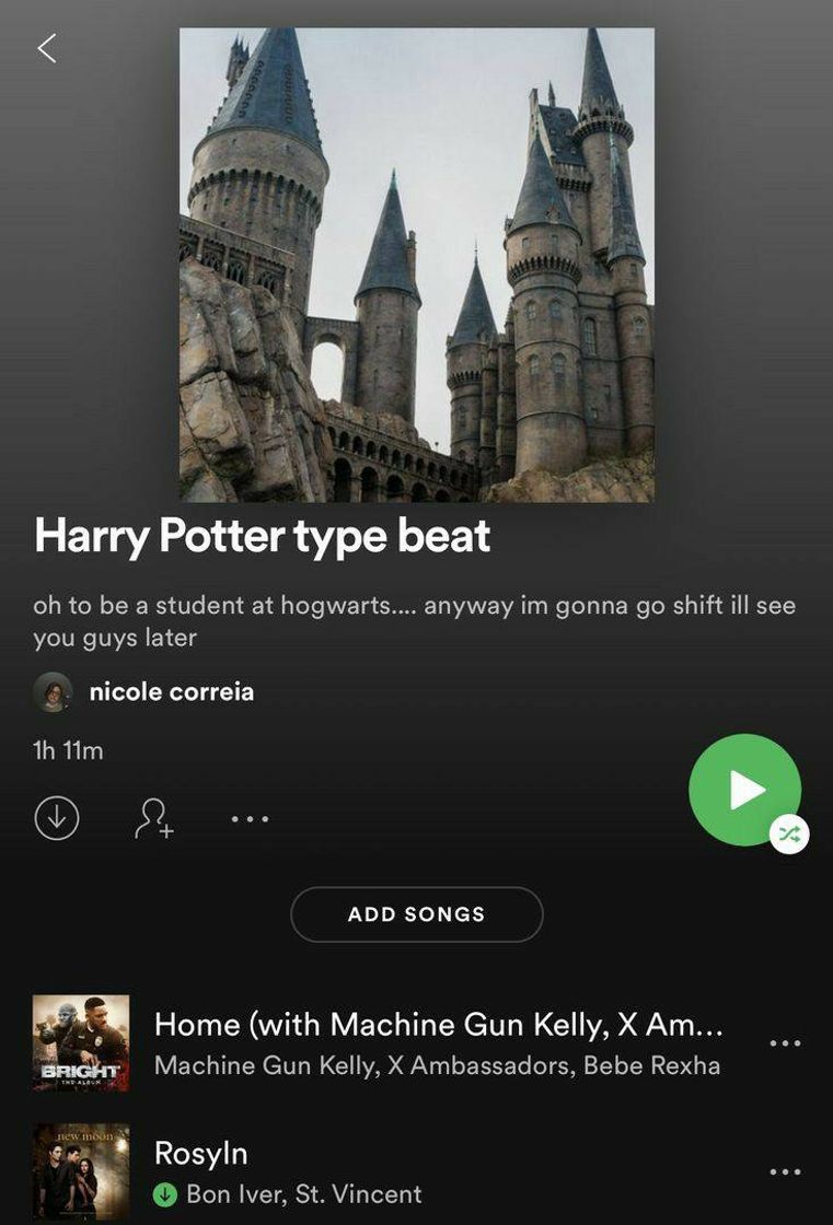 Canción Playlist  - Harry Potter type beat