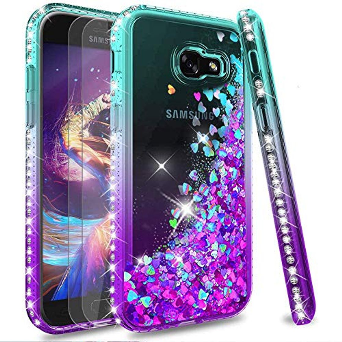 Product LeYi Compatible with Funda Samsung Galaxy A5 2017 Silicona Purpurina Carcasa con